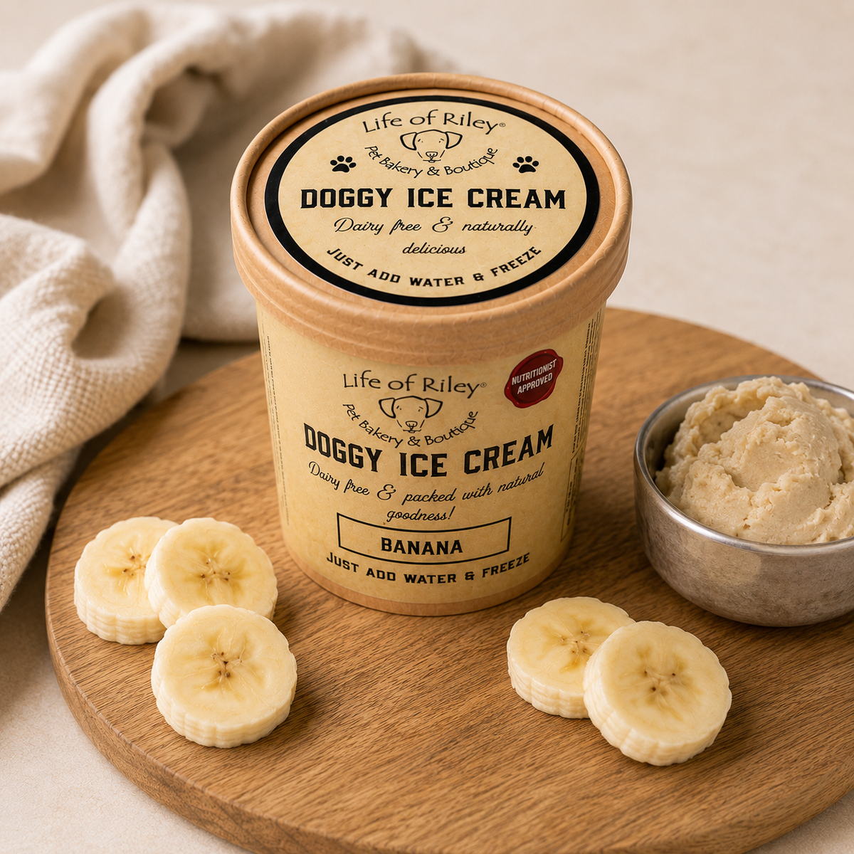 Dairy-free dog ice cream kit from Life of Riley