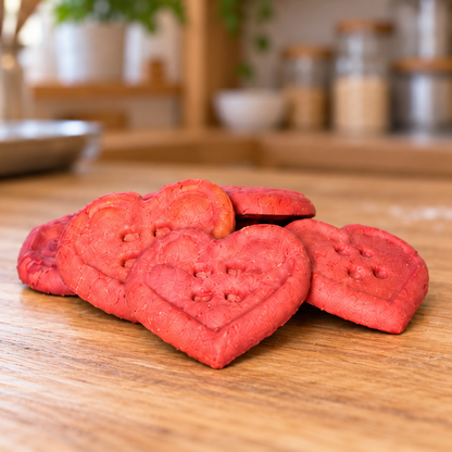 Beetroot Button Biscuits