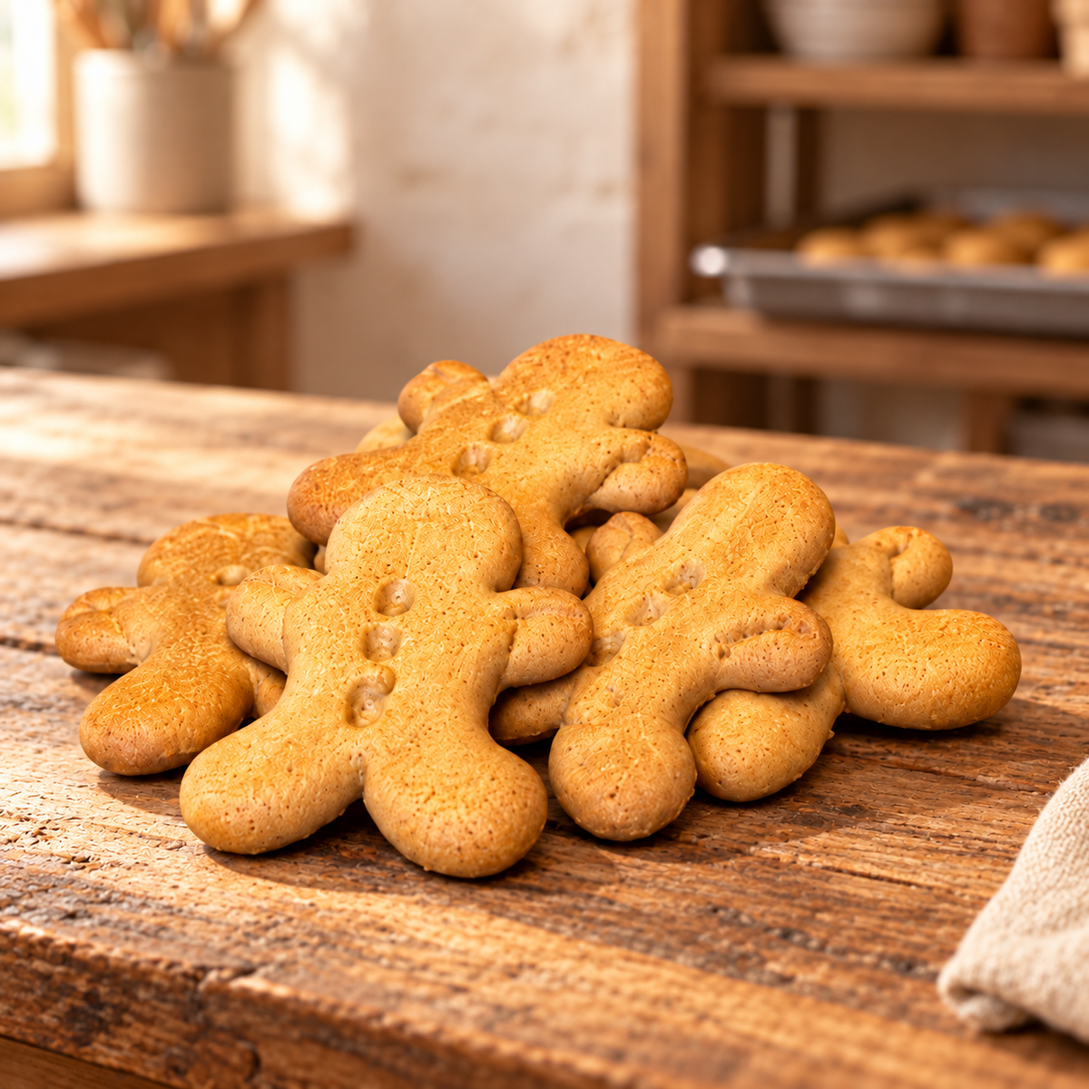 Mini gingerbread men grain-free dog biscuits from Life of Riley