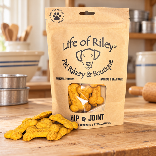 Hip and joint turmeric dog biscuit bones from Life of Riley