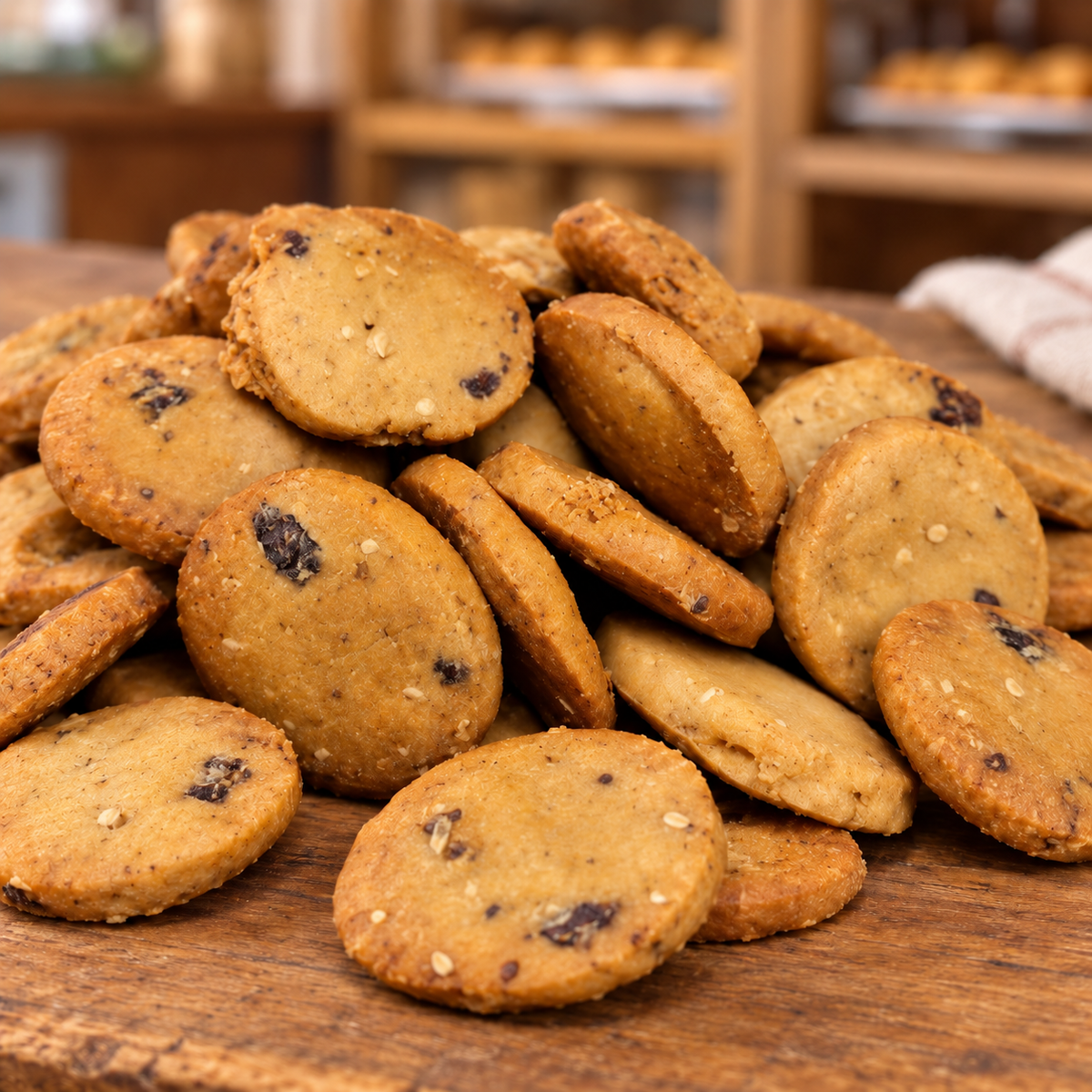 Mini peanut butter and carob dog cookies from Life of Riley
