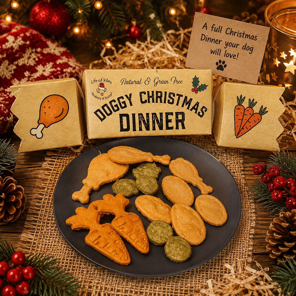 Doggy Christmas Roast Dinner Cracker