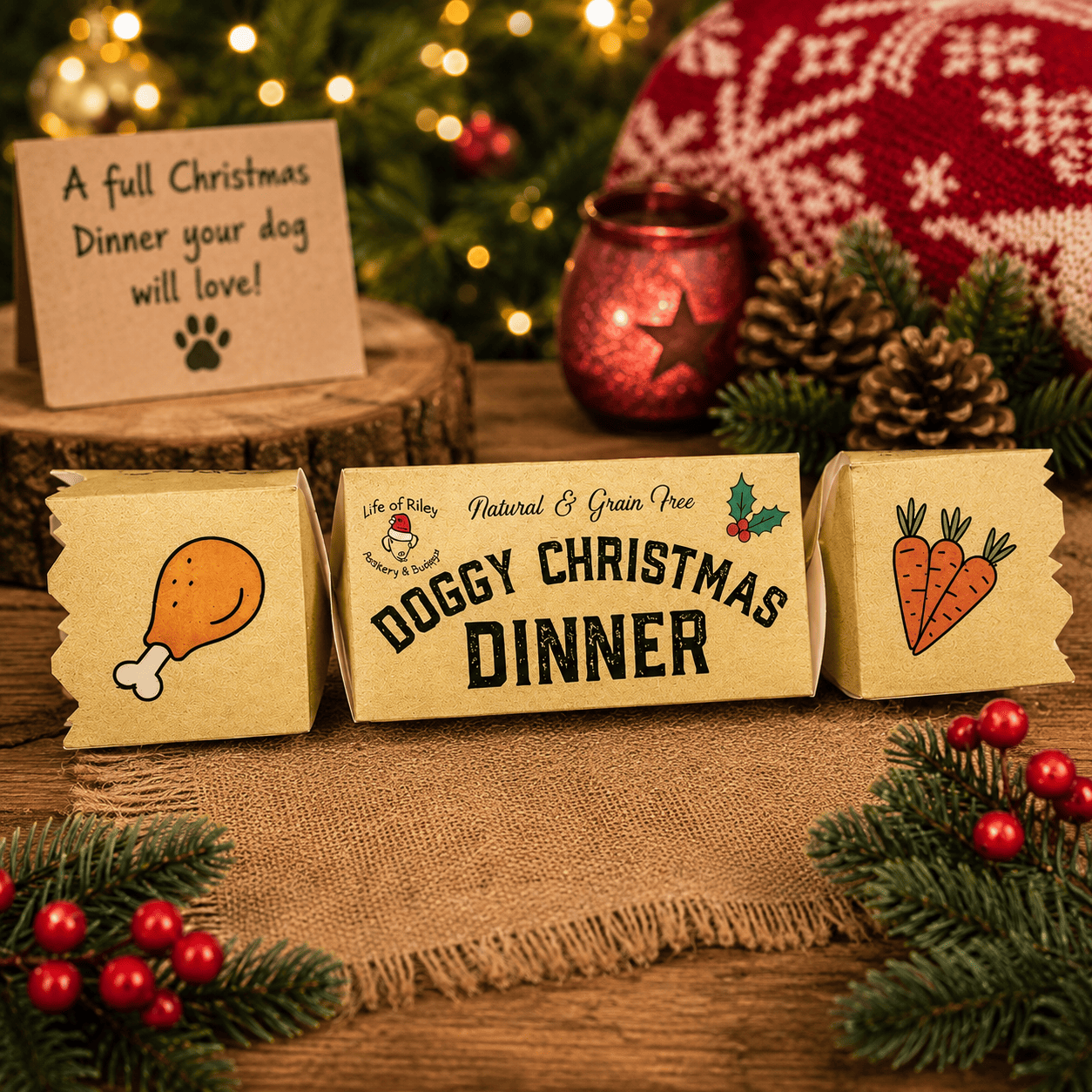 Doggy Christmas Roast Dinner Cracker