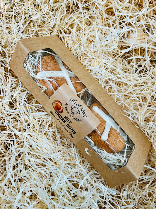 1/2 PRICE POST EASTER Hot Cross Bun Box - Natural Grain Free Easter Dog Treats