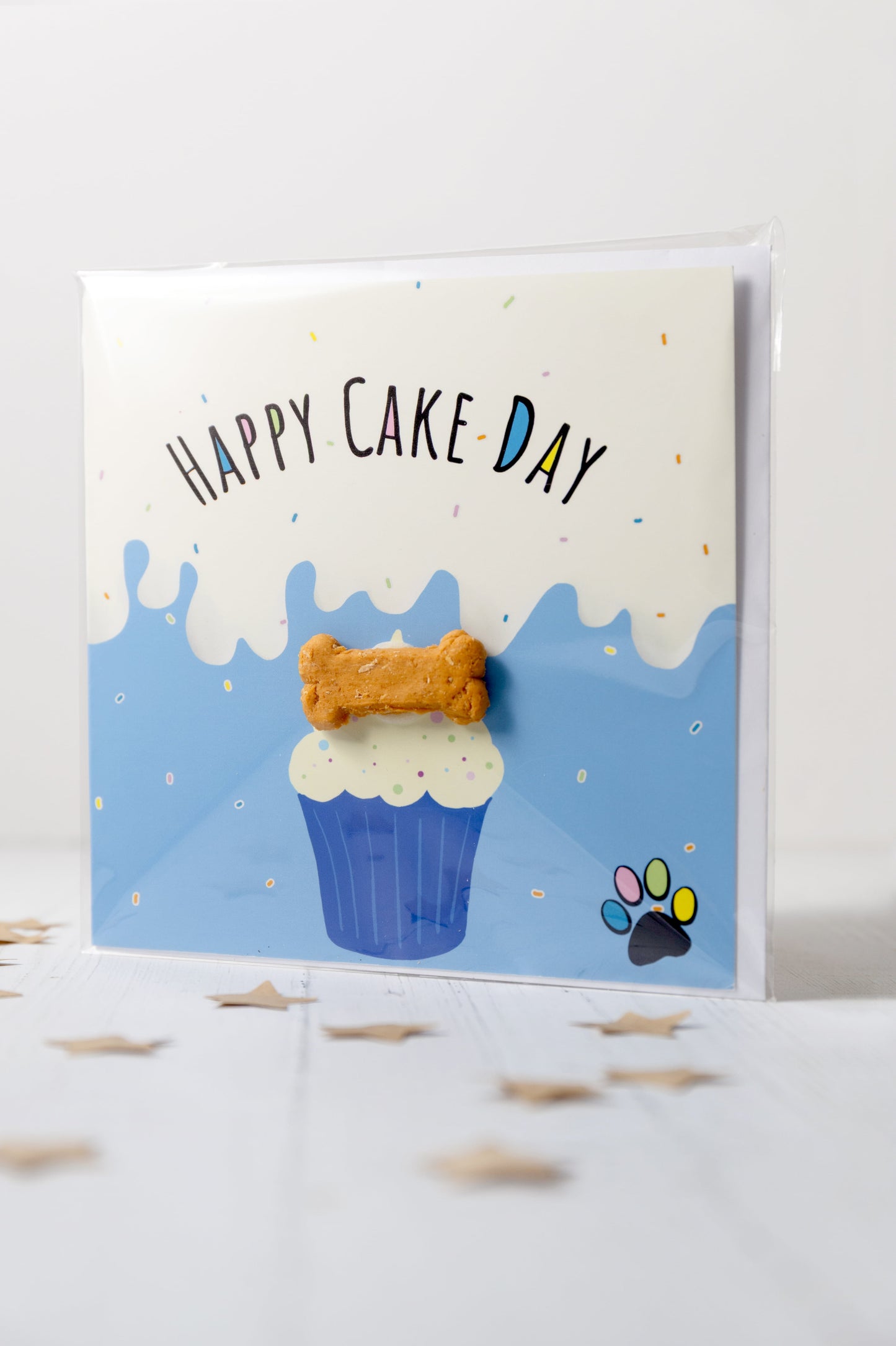 'Treatings' Card - Happy Cake Day - Blue