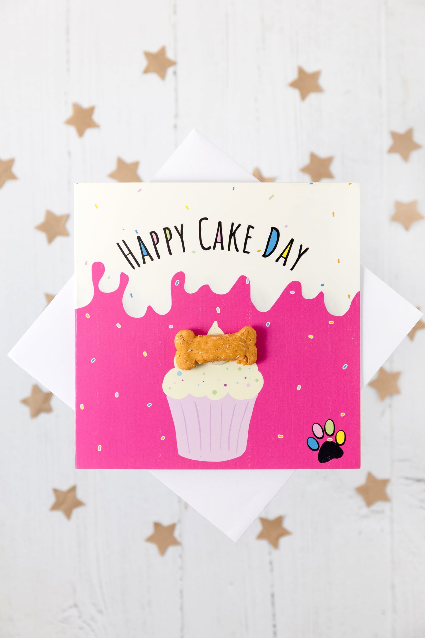 'Treatings' Card - Happy Cake Day - Pink