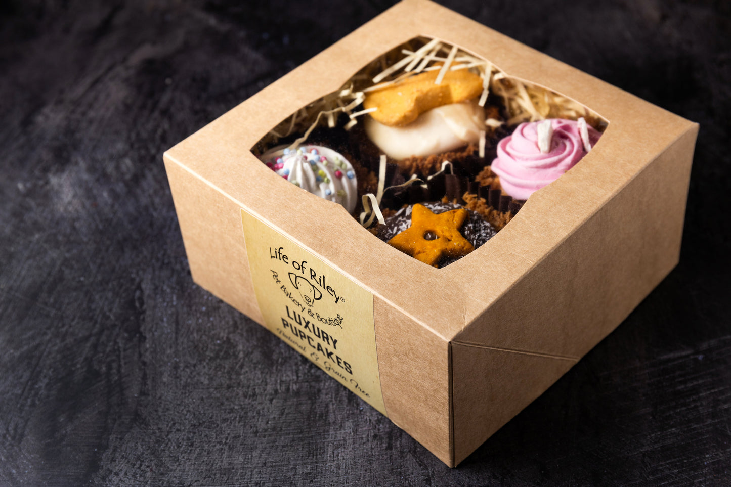 Luxury Doggy Pupcake Giftbox —4 Dog Cupcakes