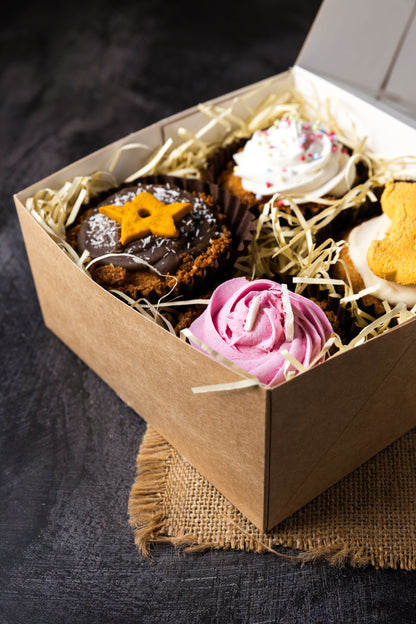 Luxury Doggy Pupcake Giftbox —4 Dog Cupcakes