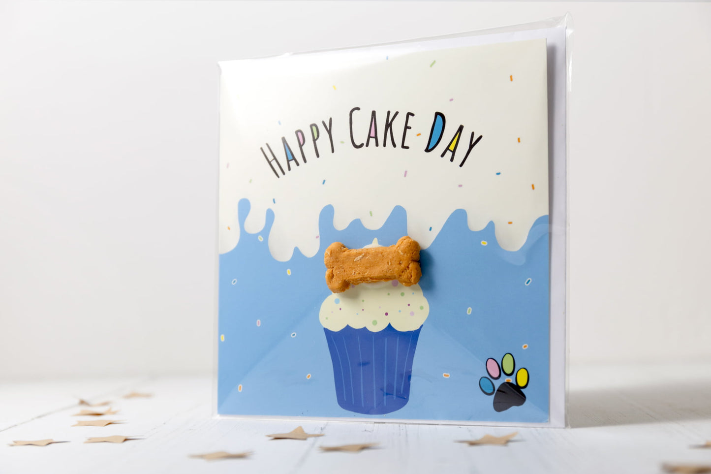 'Treatings' Card - Happy Cake Day - Blue