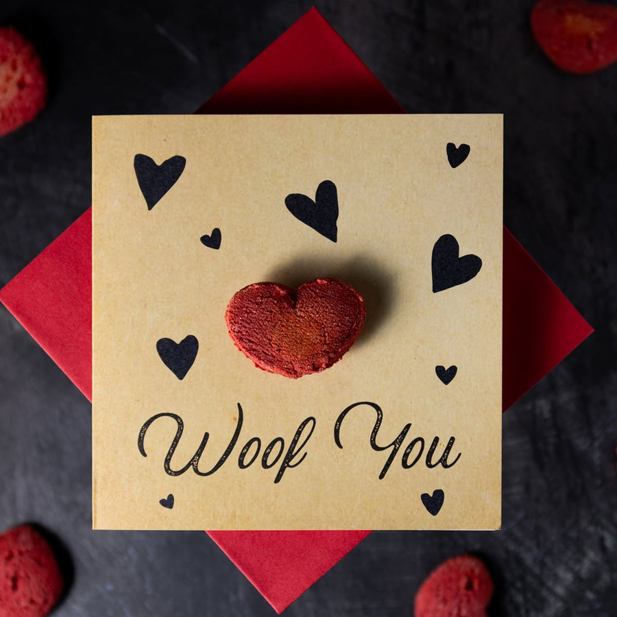 Woof You 'Treatings' Card - The Tasty Greetings Card
