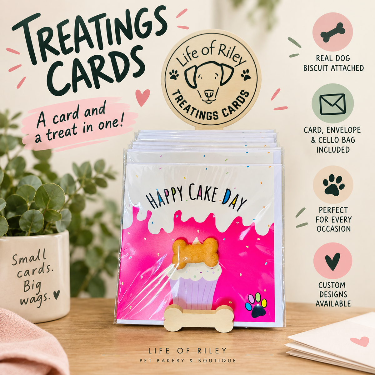 Treatings greeting card point of sale display
